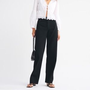 Abercrombie & Fitch the loose Black curve love jeans size 6 denim straight leg